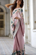 Buy-Blushing Fields - Satin Saree-Cyahi-Online