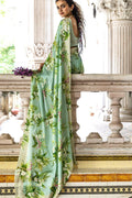 Buy-Orchids Sway - Satin Saree-Cyahi-Online